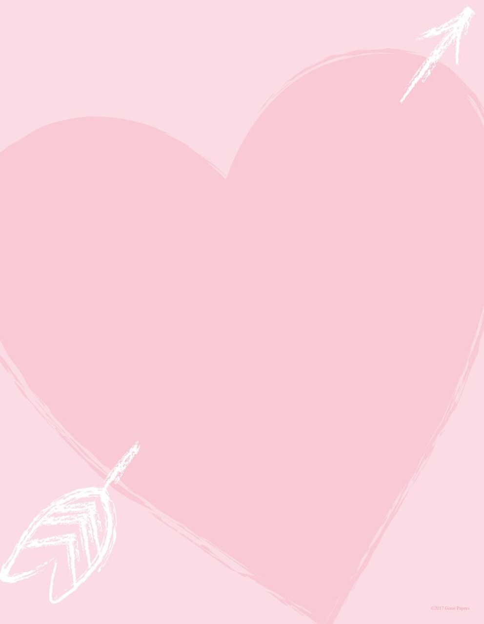 Great Papers! Heart of Love Valentine Stationery Letterhead, Invitations and Announcements, Printer Friendly, 8.5"x11", 80 Pack